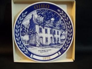  Blue Chateau Ohio Collectable Plate Our House Tavern Gallipolis