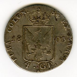Prussia 1803 ☆ Frederick William III 4 Groschen Silver ☆ German