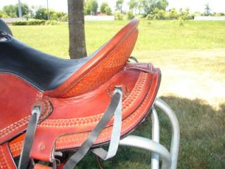 16 Tan Black Smooth Leather Gaited Endurance Western Show Horse