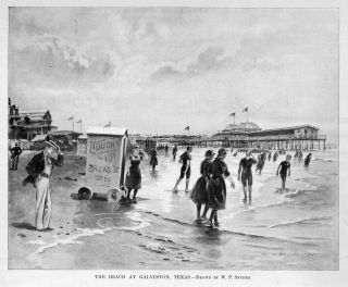 galveston texas beach pavillion bathers surf history