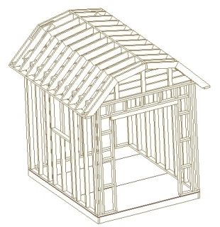 8x10 Gambrel Shed Build Your Own Backyard Garden Shed Step by Step