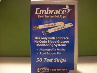 Embrace Blood Glucose Test Strips 50 Count