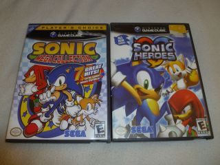 NINTENDO GAMECUBE GAME LOT SET OF 2 GAMES SONIC HEROES MEGA COLLECTION