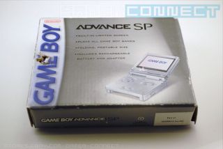GBA SP Game Boy Advance SP System Silver in Box Game 780332087312