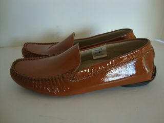 FS NY FRENCH SOLE NEW YORK DRIVING LOAFERS PATENT LEATHER SHOES WOMENS