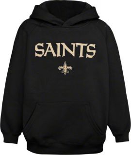 New Orleans Saints Black Youth Embroidered Hooded Sweatshirt