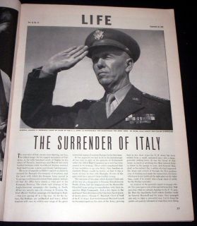Italy Surrenders 1943 Pictorial George C Marshall