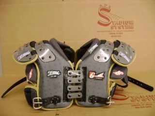 New Gear 2000 JV Z Cool Shoulder Pads All Sizes Sizing Chart in