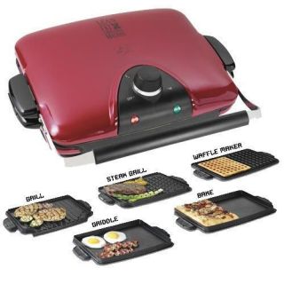 George Foreman GRP90WGR Next Grilleration Electric G5 Grill w 5 Plates