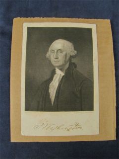 Vintage George Washington Engraving G Stuart AB Walter