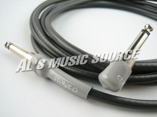 George Ls Black 225 Instrument Cable 10 ft Gray Caps