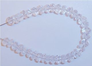 White Crystal Gemstone 4 4 5mm Faceted Rondelle 3 5
