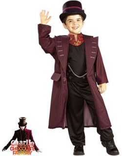 Childs Charlie and The Chocolate Factory Willy Wonka Costume Boys