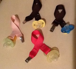 Girls Or Boys Pacifier Paci Clip Holder Your Choice Of Color 2 50 Or 2