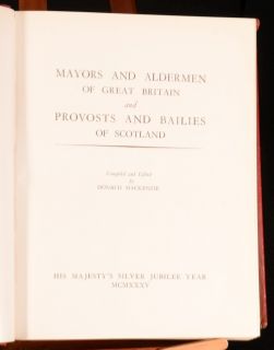  Aldermen Great Britain Provosts Bailies Donald Mackenzie First