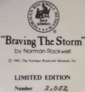 1982 Norman Rockwell Braving The Storm Stein M I B