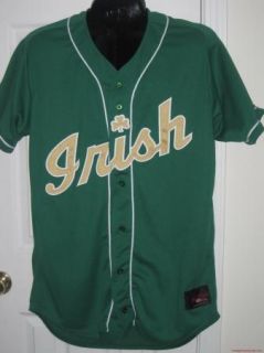 40 George Howard Game Used Green Notre Dame Baseball Jersey Sz 44