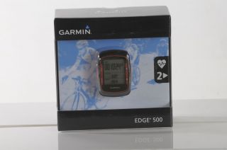 NEW GARMIN EDGE 500 GPS HEARTRATE CADENCE CYCLING COMPUTER BUNDLE RED