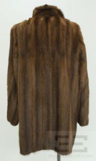 AJ Gervais Brown Mink Fur Half Length Coat