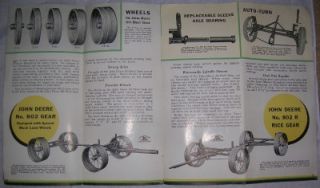 1936 John Deere JD No. 802 All Steel Gear original 6 page brochure art