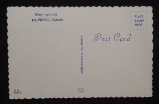 1960s Lake Greetings Newboro ON Canada Leeds Co Postcard Ontario