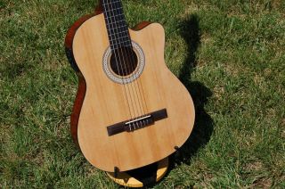 Giannini Thin Body Nylon String Acoustic Electric Guitar Built in