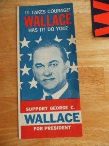 1968 George Wallace Campaign President Political Papers