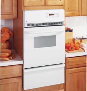 GE White 24 Self Clean Gas Single Wall Oven JGRP20WEJWW