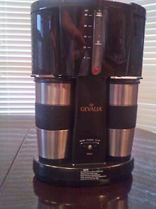 GEVALIA WS 02A COFFEE MAKER w/ 2 STAINLESS STEEL MUGS   BOLD & STYLISH