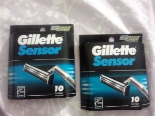 New 20 Gillette Sensor Blades Refill Razor Cartridges Blades