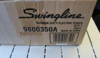 GBC Swingline 350MD Medium Duty Electric Paper Punch 9800350A 3 Hole