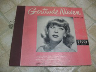 Gertrude Niesen Souvenir Album Decca w 2 78 Records
