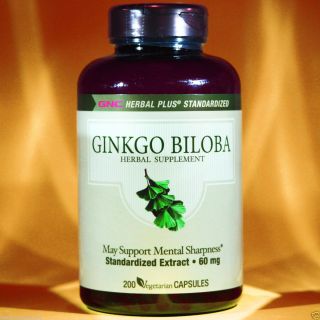 LARGE GNC GINKGO BILOBA HERBAL SUPPLEMENT SUPPORTS MEMORY MENTAL