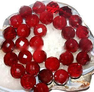 8mm Faceted Red Ruby Gems Loose Beads Gemstone 15AAA