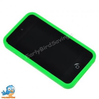Green Game Boy Style Silicone Case Cover Skin for iPod Touch 4