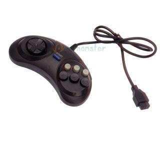 Black 6 Button Game Controller for Sega Genesis US