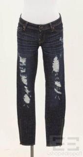 Genetic Denim Dark Wash The James Distressed Skinny Jeans Size 25