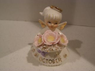Geo Z Lefton October Little Girl Angel Figurine