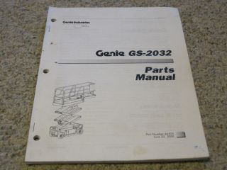 Genie GS 2032 Scissor Lift Parts Manual 46325 Genie Manlift Manual