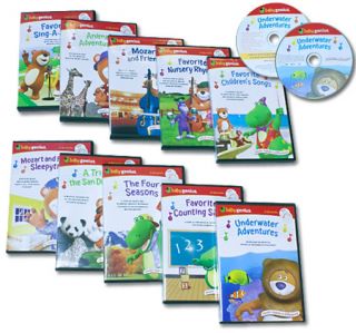 Baby Genius Ultimate Childrens Library 10 DVDs 10 CDs 500 MIN Music