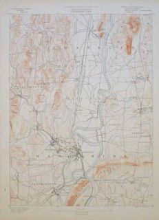 North Hampton MA Area 1890 Original Geological Map