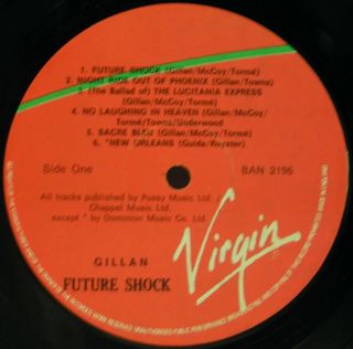 Ian Gillan Future Shock LP 1981 RARE Israeli Press