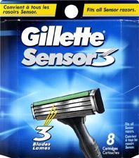 32 Genuine Gillette Sensor3 Razor Blades Refill Cartridges New SEALED