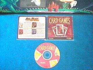 1999 Hoyle Card Games by Sierra Solitaire Pinochle CRAZY8 Gin Rummy