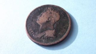 1822 George IV Hibernia Ireland Half Penny Coin