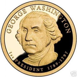 coin set 2007   P&D George Washington Dollar, BU fr Mint Rolls FREE