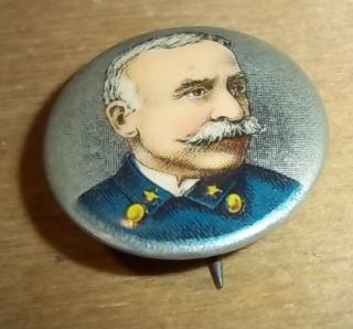 Spanish American War Admiral George Dewey 7 8 Celluloid Pinback