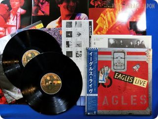  Poster Live 1980 Japan Joe Walsh Glenn Frey OBI 2LP A1504