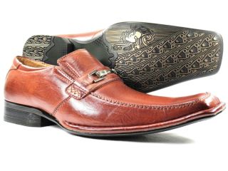 Mens Brown Slip on Dress Shoes with Free Return Shipping