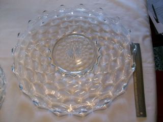 Cubist Cube Depression Glass Punch Bowl Underplate 12 Cups Serving